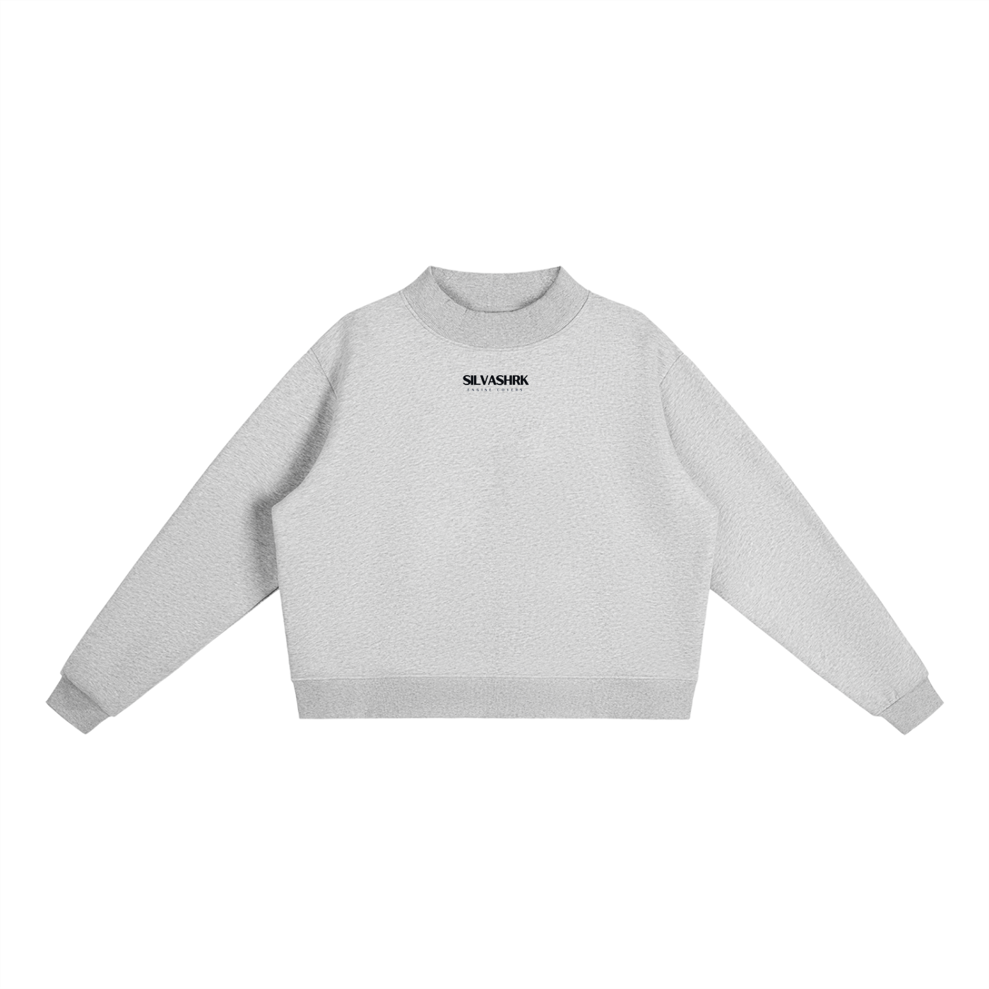 Silvashrk Essential Fleece Mock-Neck Crew Sweatshirt
