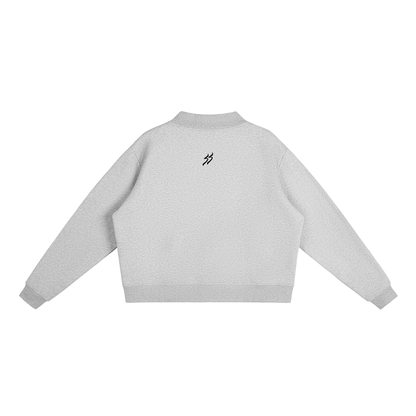Silvashrk Essential Fleece Mock-Neck Crew Sweatshirt